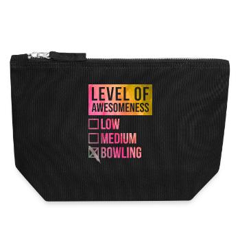 bowling - Pochette zippée en toile 18 x 19 cm - noir - Devant