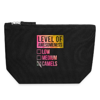 Camel - Canvas Zip Pouch 18 x 19 cm - black - Front