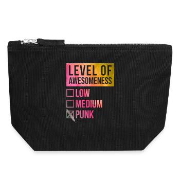 Punk - Canvas Zip Pouch 18 x 19 cm - black - Front