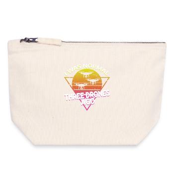 I was normally three drones ago Vintage - Canvas Zip Pouch 18 x 19 cm - nature - Front
