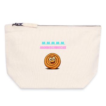 Mohnschnecke Cartoon – Fröhlicher Roll-Charme - Canvas Reißverschluss-Täschchen (18 x 19 cm) - Naturweiß - Vorne