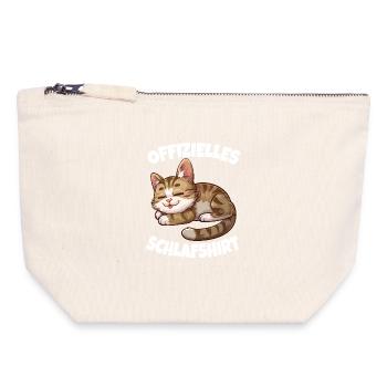 Offizielles Schlafshirt - Canvas Reißverschluss-Täschchen (18 x 19 cm) - Naturweiß - Vorne