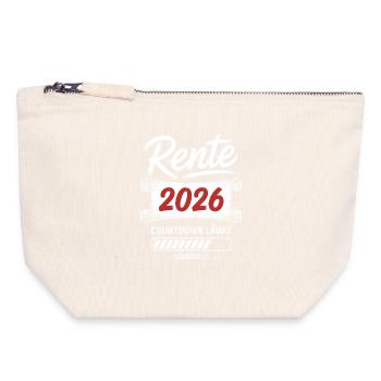 Pension 2026 countdown is on - Canvas Zip Pouch 18 x 19 cm - nature - Front