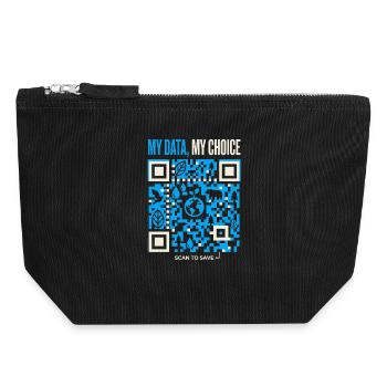 My Data My Choice - Canvas Zip Pouch 18 x 19 cm - black - Front