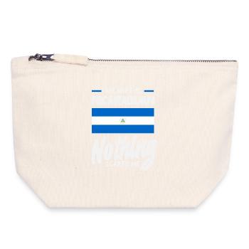 Nicaragua Flagge Stolz & Heimat - Canvas Reißverschluss-Täschchen (18 x 19 cm) - Naturweiß - Vorne