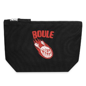 Boules volantes pour les joueurs de boules Bouler - Pochette zippée en toile 18 x 19 cm - noir - Devant