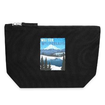 Winter Wonderland - public domain modificated - Canvas Zip Pouch 18 x 19 cm - black - Front