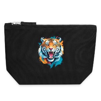 Nepal Tiger - Pochette zippée en toile 18 x 19 cm - noir - Devant