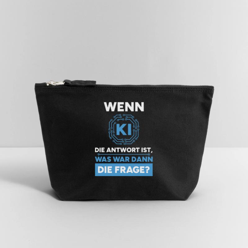 Artificial Intelligence Question Answer Saying Canvas Zip Pouch 18 x 19 cm