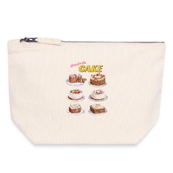 Cake collection with retro vibes - Canvas Zip Pouch 18 x 19 cm - nature - Front