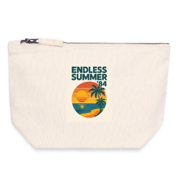 Endless Summer '84 - Canvas Reißverschluss-Täschchen (18 x 19 cm) - Naturweiß - Vorne
