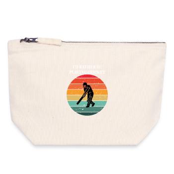 Cricket in the Retro Sun - Canvas Zip Pouch 18 x 19 cm - nature - Front