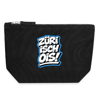 Zueri isch ois Graffiti - Canvas Reißverschluss-Täschchen (18 x 19 cm) - Schwarz - Vorne