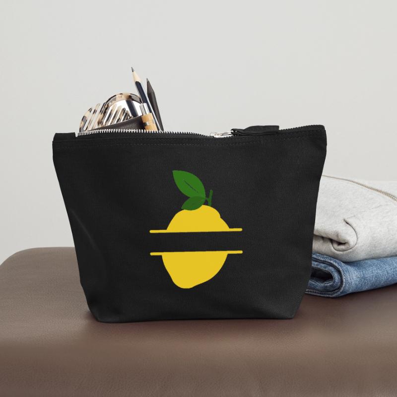 Lemon Split Frame Canvas Zip Pouch 18 x 19 cm