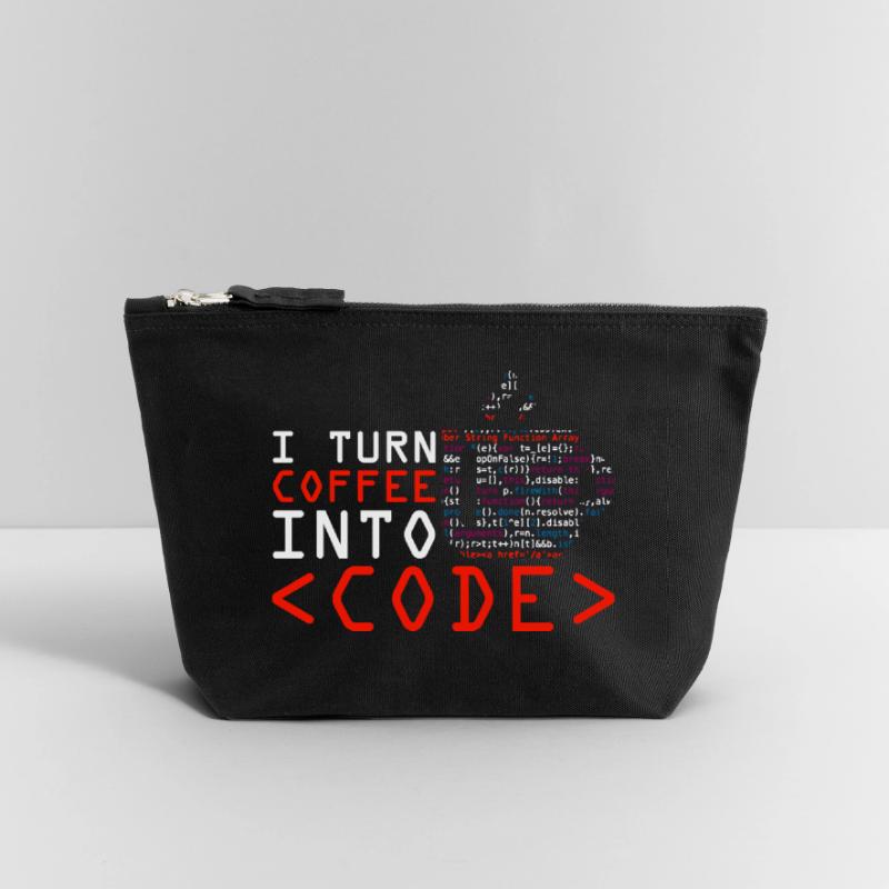 Aus Kaffee Code generieren Programmierer Canvas Reißverschluss-Täschchen (18 x 19 cm)