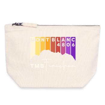 TMB Tour de Mont Blanc Montblanc Finisher  - Canvas Reißverschluss-Täschchen (18 x 19 cm) - Naturweiß - Vorne