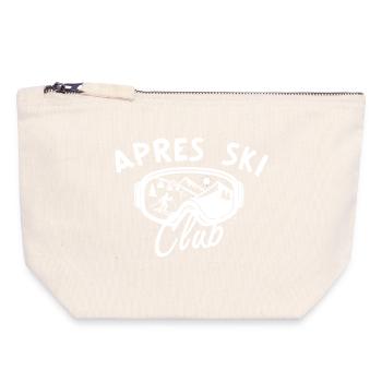 Après Ski Club – Hut fun - Pochette zippée en toile 18 x 19 cm - blanc naturel - Devant