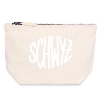 Swiss Graffiti Lettering - Canvas Zip Pouch 18 x 19 cm - nature - Front
