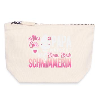 All the best dad wishes you your best swimmer - Canvas Zip Pouch 18 x 19 cm - nature - Front