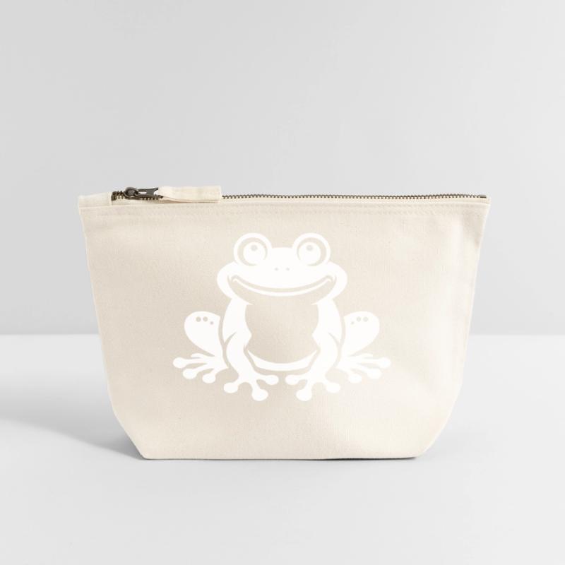 Toad Comic Frog Canvas Zip Pouch 18 x 19 cm