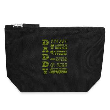 Citation de motivation inspirante Impression d’art - Pochette zippée en toile 18 x 19 cm - noir - Devant