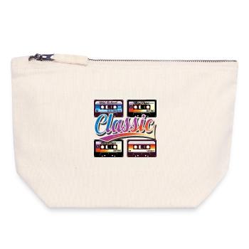 2001 Year of birth Birthday Cassette Vintage - Canvas Zip Pouch 18 x 19 cm - nature - Front