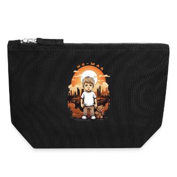 No war ! - Canvas Zip Pouch 18 x 19 cm - black - Front