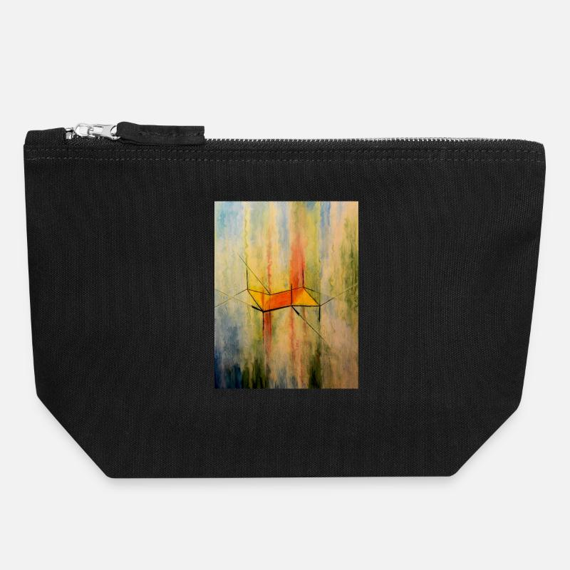 Cyclohexane Chair Conformation Composition - Canvas Zip Pouch 18 x 19 cm - black