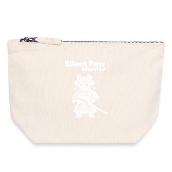 Silent Paws Samurai - Canvas Zip Pouch 18 x 19 cm - nature - Front