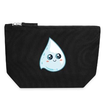 Luminous Kawaii Drop - Canvas Zip Pouch 18 x 19 cm - black - Front
