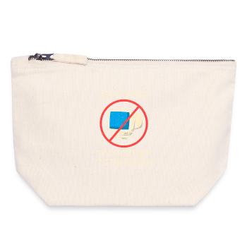 Coding funny saying programmer - Canvas Zip Pouch 18 x 19 cm - nature - Front