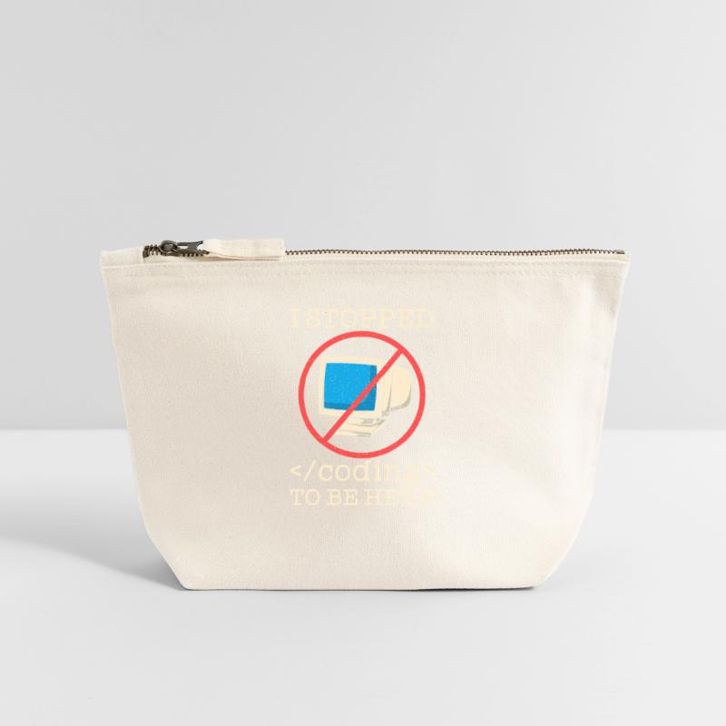 Coding funny saying programmer Canvas Zip Pouch 18 x 19 cm
