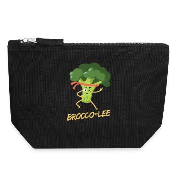 Brocco-Lee - gesunder Kampfsport - Canvas Reißverschluss-Täschchen (18 x 19 cm) - Schwarz - Vorne