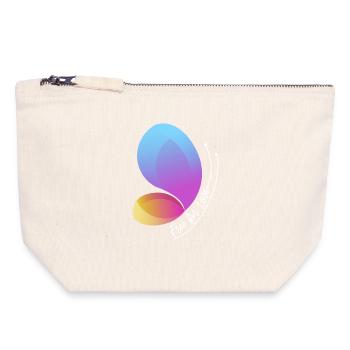 Free Through Love Gradient Butterfly - Canvas Zip Pouch 18 x 19 cm - nature - Front
