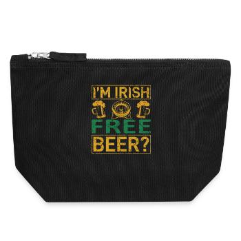 Irish Free Beer - Canvas Zip Pouch 18 x 19 cm - black - Front