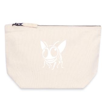 Conception amusante de guêpe - Bande dessinée amusante - Pochette zippée en toile 18 x 19 cm - blanc naturel - Devant