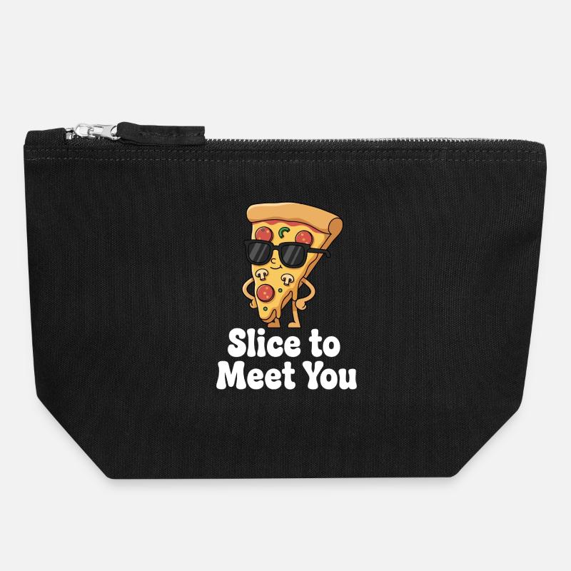 Slice pour vous rencontrer - Pochette zippée en toile 18 x 19 cm - noir