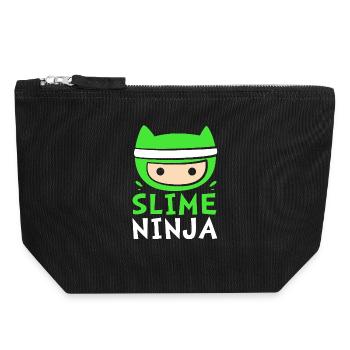 Slime Slime Slimy - Canvas Zip Pouch 18 x 19 cm - black - Front