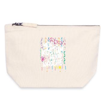 Mon costume était dans la laveuse pour la fête foraine - Pochette zippée en toile 18 x 19 cm - blanc naturel - Devant