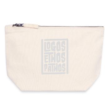 Logos Ethos Pathos Rhetorik Philosophie Student - Canvas Reißverschluss-Täschchen (18 x 19 cm) - Naturweiß - Vorne