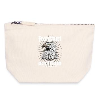 Armoiries de l’aigle de Francfort-sur-le-Main - Pochette zippée en toile 18 x 19 cm - blanc naturel - Devant