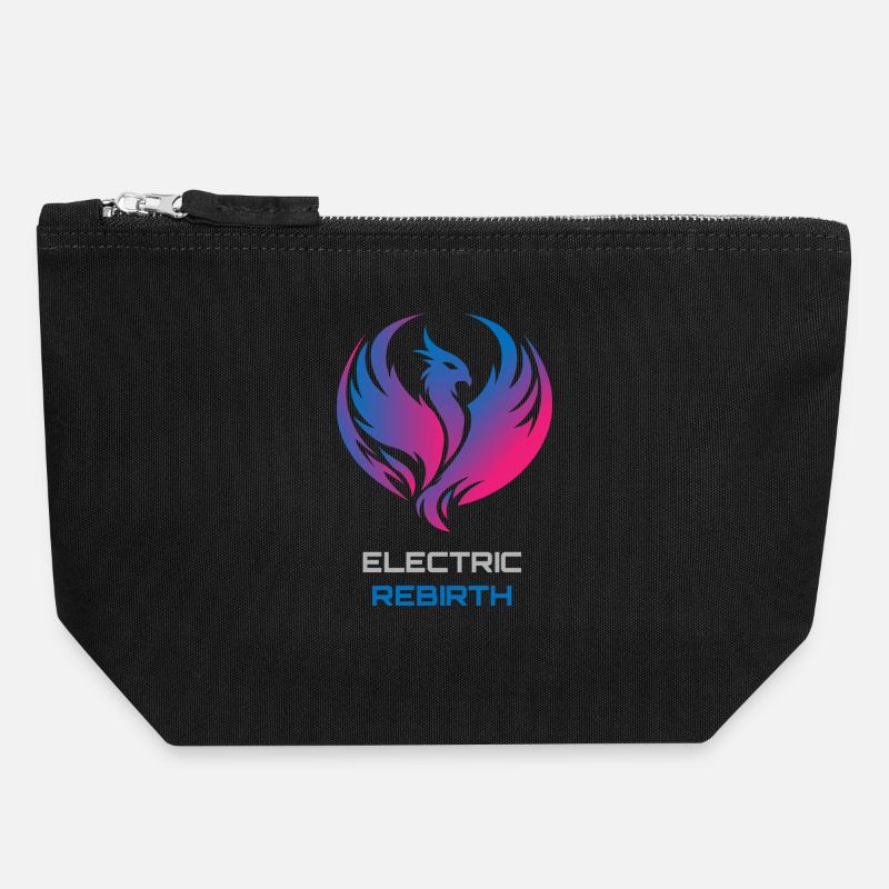 Phoenix Neon - Canvas Zip Pouch 18 x 19 cm - black