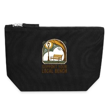 Local Bench - Canvas Zip Pouch 18 x 19 cm - black - Front
