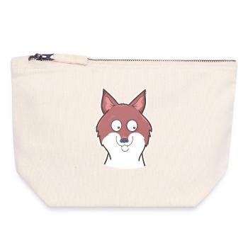 Fuchs - Canvas Reißverschluss-Täschchen (18 x 19 cm) - Naturweiß - Vorne