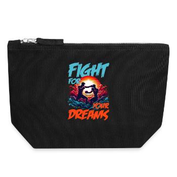 Épreuve de boxe épique : combattez pour vos rêves ! - Pochette zippée en toile 18 x 19 cm - noir - Devant