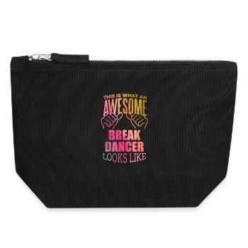 Break Dance - Canvas Zip Pouch 18 x 19 cm - black - Front