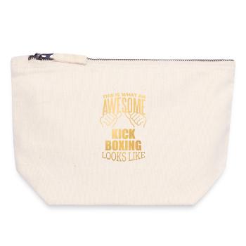 Kickboxer - Canvas Zip Pouch 18 x 19 cm - nature - Front