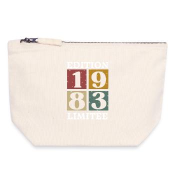 Edition limitée 1983 né e en 1983 - Pochette zippée en toile 18 x 19 cm - blanc naturel - Devant