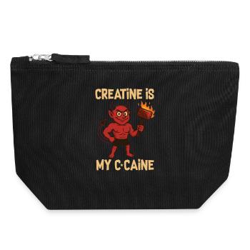 Creatine Is My Obsession– Legal Lifting Addiction
 - Canvas Zip Pouch 18 x 19 cm - black - Front