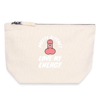 Energy Humor Cartoon Logo | funny pictures - Canvas Zip Pouch 18 x 19 cm - nature - Front